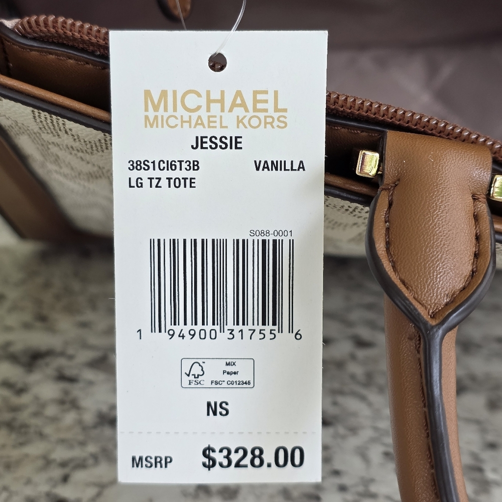 Michael Kors Jessie Logo Large Satchel - Picture 7 of 10